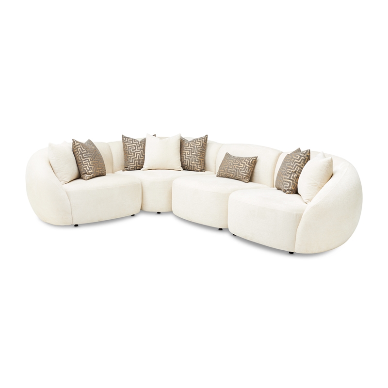 Le Montreaux 5-Piece Modular Chenille Sectional - Gardenia