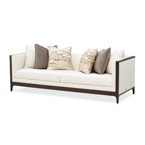 Belmont Place Sofa - Cream/Espresso