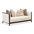 Michael Amini Belmont Place Loveseat in Cream/Espresso