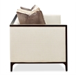 Michael Amini Belmont Place Loveseat in Cream/Espresso