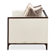 Michael Amini Belmont Place Loveseat in Cream/Espresso