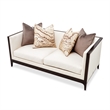 Michael Amini Belmont Place Loveseat in Cream/Espresso