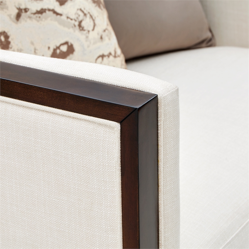 Michael Amini Belmont Place Matching Accent Chair in Cream/Espresso