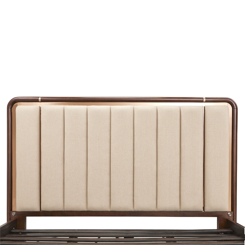 Mason Park King Lift Up Storage Bed - Beige/Umber