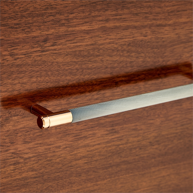 Mason Park Offset Chest with Storage Mirror - Umber Brown