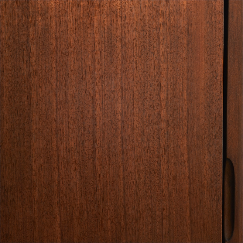 Mason Park Offset Chest with Storage Mirror - Umber Brown