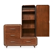 Mason Park Offset Chest with Storage Mirror - Umber Brown