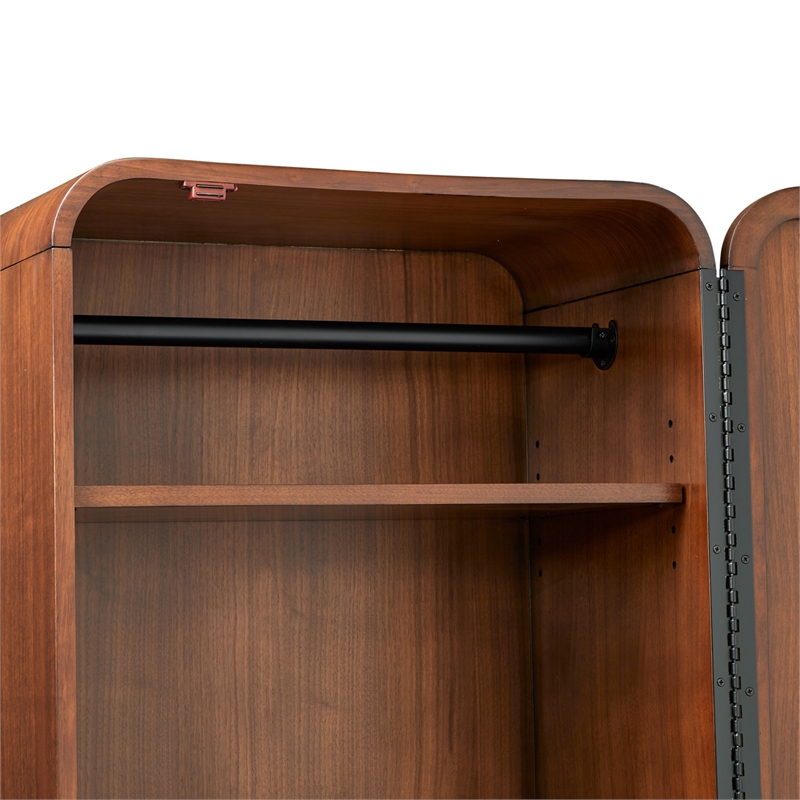 Mason Park Offset Chest with Storage Mirror - Umber Brown