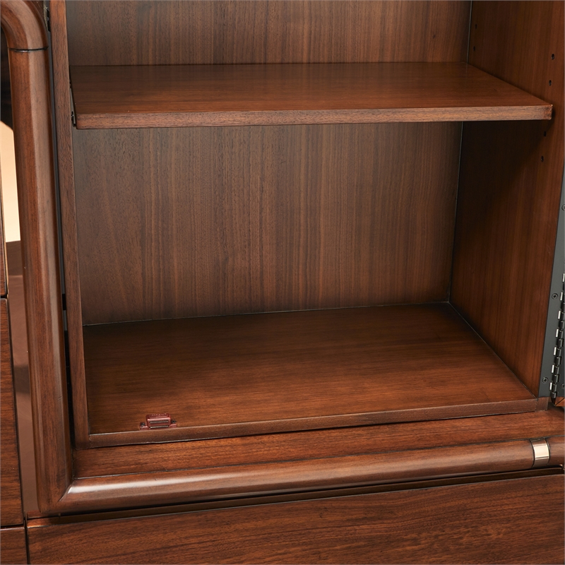 Mason Park Offset Chest with Storage Mirror - Umber Brown