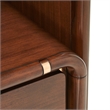 Mason Park Offset Chest with Storage Mirror - Umber Brown