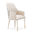 Lisbon Chenille Dining Arm Chair - Silken Matte Cream