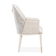 Lisbon Chenille Dining Arm Chair - Silken Matte Cream