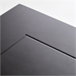 Carmela Double Pedestal Dining Table - Glossy Charcoal Sand