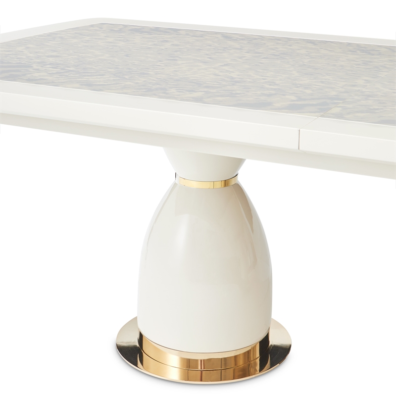 Lisbon 9-Piece Dining Room Set - Silken Matte Cream