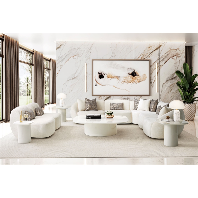 Michael Amini Le Montreaux Cocktail Table in Cloud White