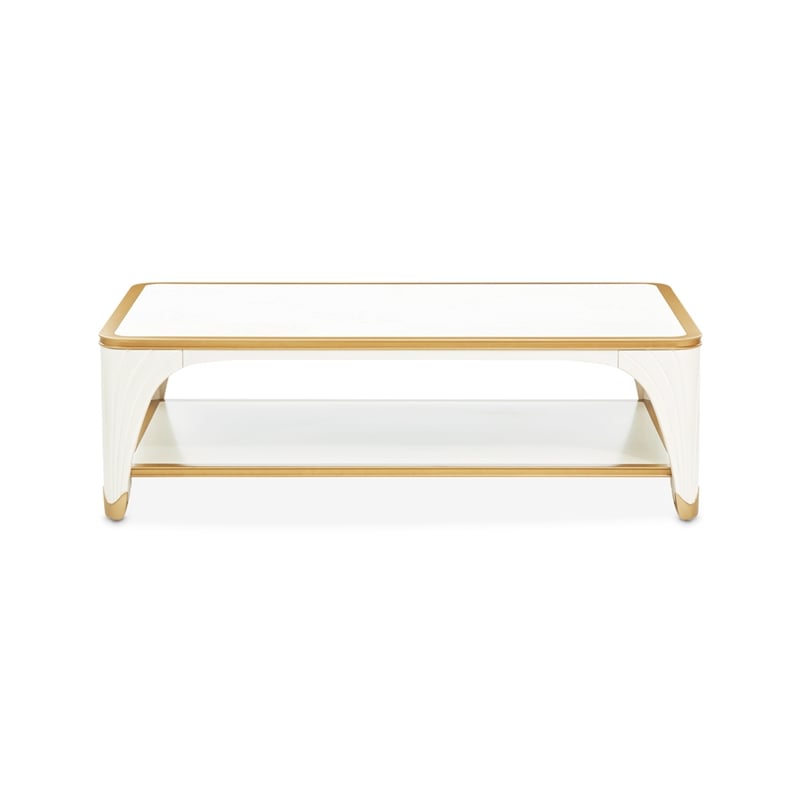 La Terrazza Rectangular Cocktail Table - Creamy Pearl