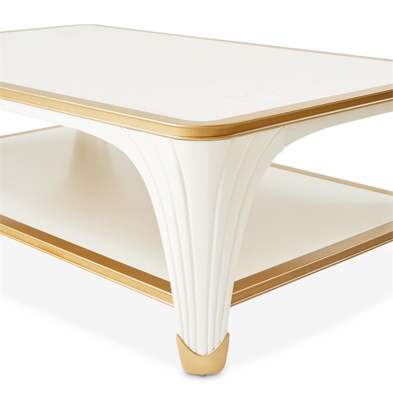 La Terrazza Rectangular Cocktail Table - Creamy Pearl