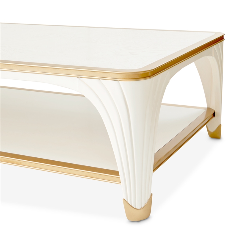 La Terrazza Rectangular Cocktail Table - Creamy Pearl