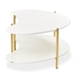 Sassani Cocktail Table - Pearl White/Gold