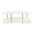 Sassani Cocktail Table - Pearl White/Gold