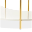 Sassani Cocktail Table - Pearl White/Gold