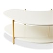 Sassani Cocktail Table - Pearl White/Gold