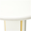 Sassani End Table - Pearl White/Gold