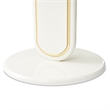 Sassani End Table - Pearl White/Gold