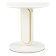 Sassani End Table - Pearl White/Gold