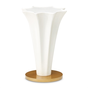 La Terrazza Chairside Table - Creamy Pearl