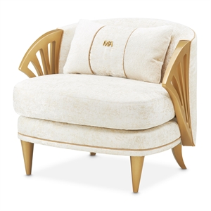 La Terrazza Chenille Accent Chair - Starlight/Light Champagne