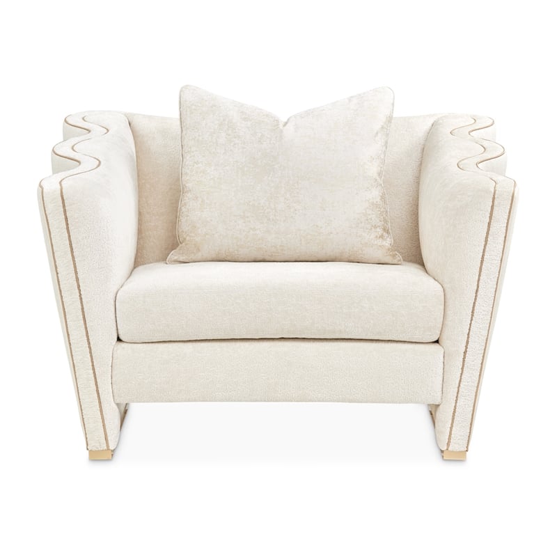 La Terrazza Chenille Matching Chair - Starlight/Light Champagne