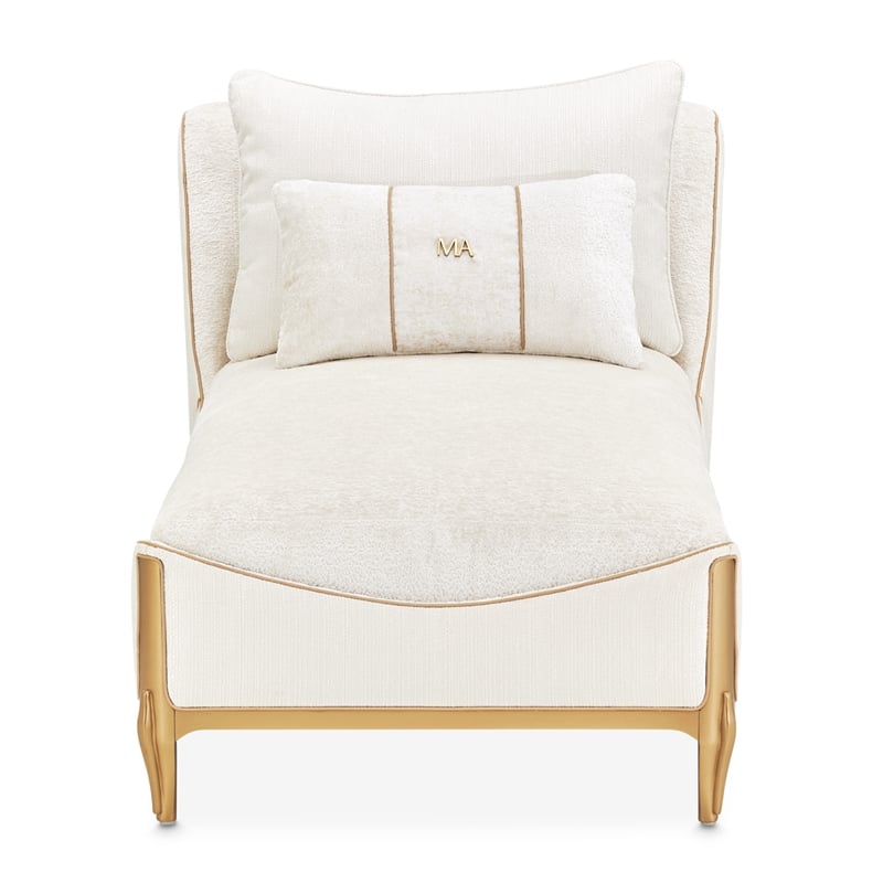 La Terrazza Chenille Chaise - Starlight/Light Champagne