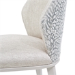 Lisbon Set of 2 Chenille Dining Side Chairs - Opal/Silken Matte Cream