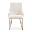 Carmela Set of 2 Dining Arm Chairs - Almond/Shimmery Ivory