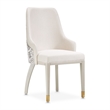 Carmela Set of 2 Dining Arm Chairs - Almond/Shimmery Ivory