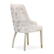 Carmela Set of 2 Dining Arm Chairs - Almond/Shimmery Ivory
