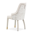 Carmela Set of 2 Dining Arm Chairs - Almond/Shimmery Ivory