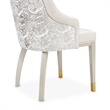 Carmela Set of 2 Dining Arm Chairs - Almond/Shimmery Ivory