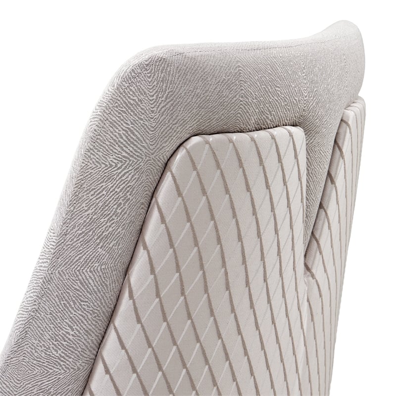 Carmela Set of 2 Dining Arm Chairs - Zinc Gray/Glossy Charcoal