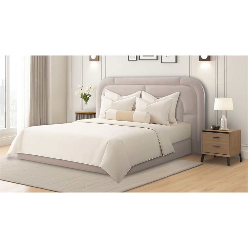 Orchid King Velvet Lift Up Storage Bed - Gray