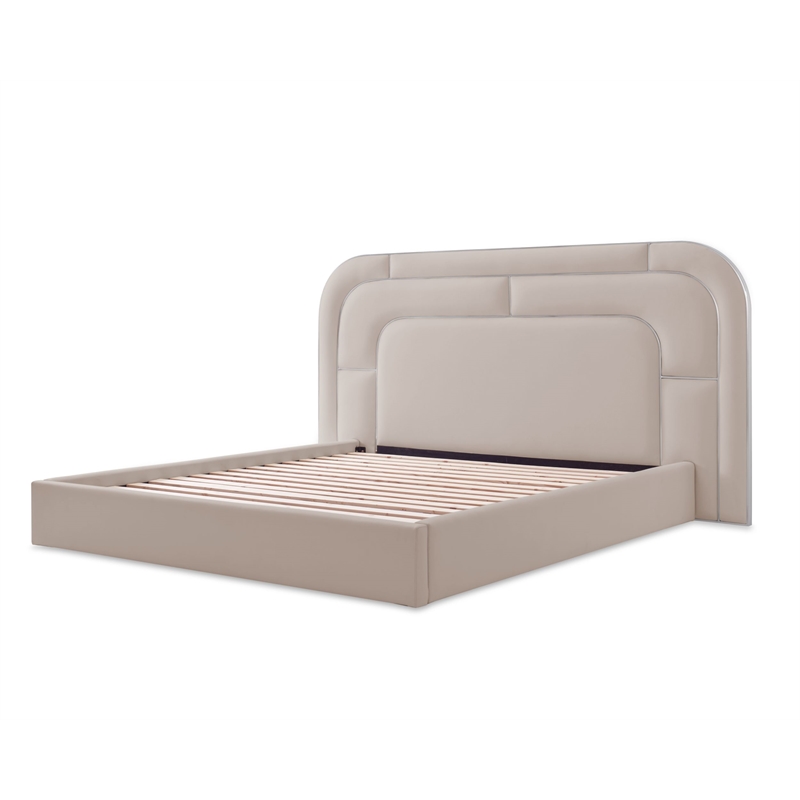 Orchid King Velvet Lift Up Storage Bed - Gray