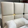 Zennia Queen Velvet Lift Up Storage Bed - Ivory