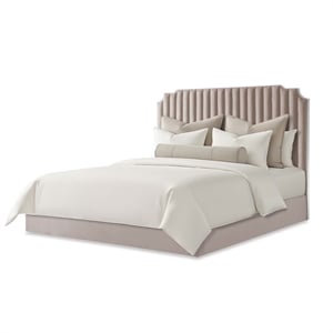 Amaryllis King Velvet Lift Up Storage Bed - Taupe