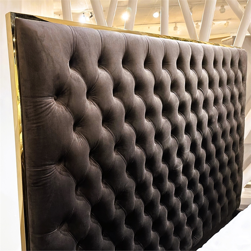 Dahlia Queen Velvet Lift Up Storage Bed - Brown