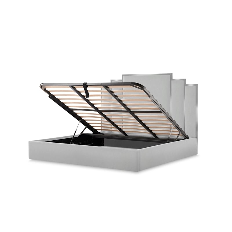 Tulip Queen Lift Up Storage Bed - Gray
