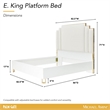 Palm Gate Eastern King Panel Bed - Cream/Cloud White