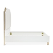 Palm Gate Eastern King Panel Bed - Cream/Cloud White