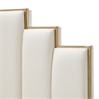 Palm Gate Eastern King Panel Bed - Cream/Cloud White