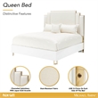 Palm Gate Queen Upholstered Bed - Cloud White